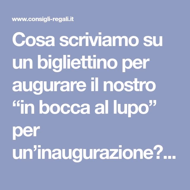 Cosa si scrive per inaugurazione locale?